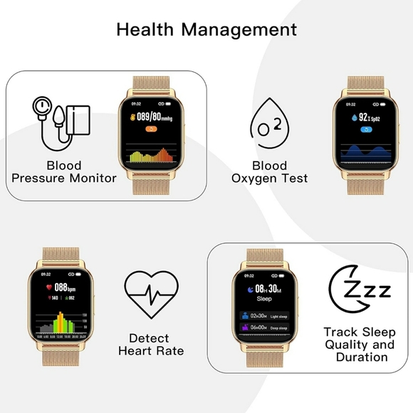 Popglory Smart Watch Call Receive/Dial, 1.85'' Smartwatch with AI Voice Control, - Picture 5 of 6